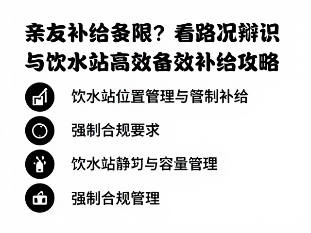 亲友补给受限?看路况辨识与饮水站高效补给攻略