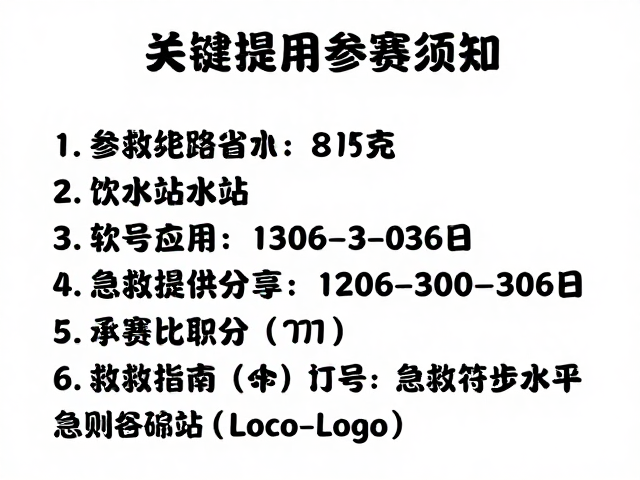 马拉松参赛须知,饮水站分布与急救跑者救援指南