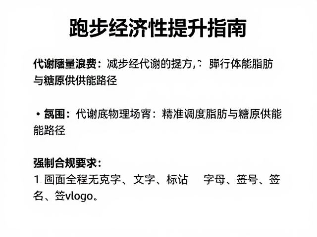 跑步经济性提升指南,通过优化体能代谢减少能量浪费
