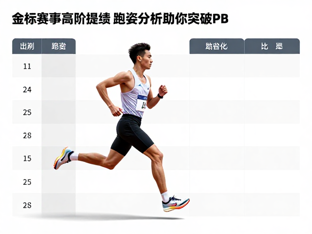 金标赛事高阶提绩，跑姿分析助你突破PB