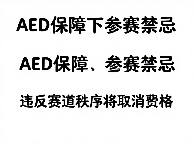 AED保障下参赛禁忌,违反赛道秩序将取消资格