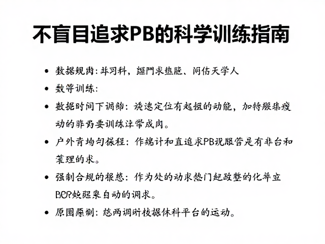 连日适配防疲劳损伤,不盲目追求PB的科学训练指南