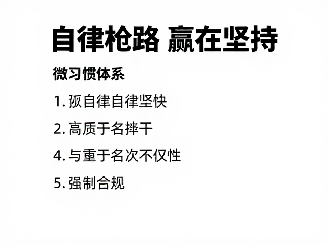 起跑鸣枪后如何自律坚持?参与重于名次,赢在坚持