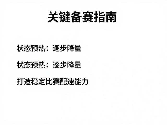 备赛指南,状态预热与逐步降量,打造稳定比赛配速能力