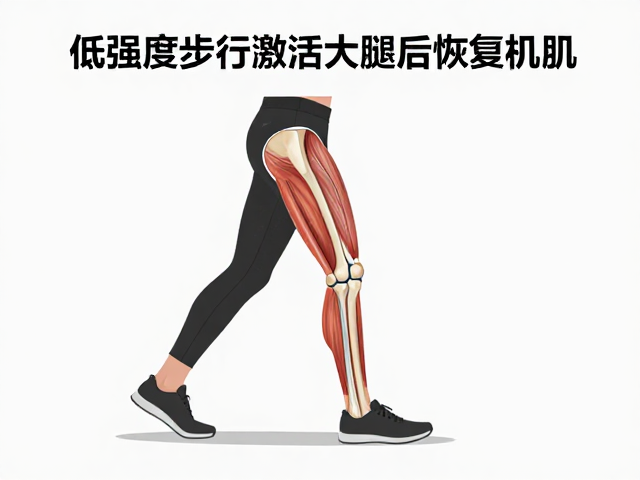 疲劳缓解指南，低强度步行激活大腿后侧腘绳肌，轻松恢复活力