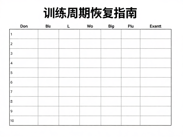训练周期恢复指南，用疲劳自评量表精准监测体能回弹