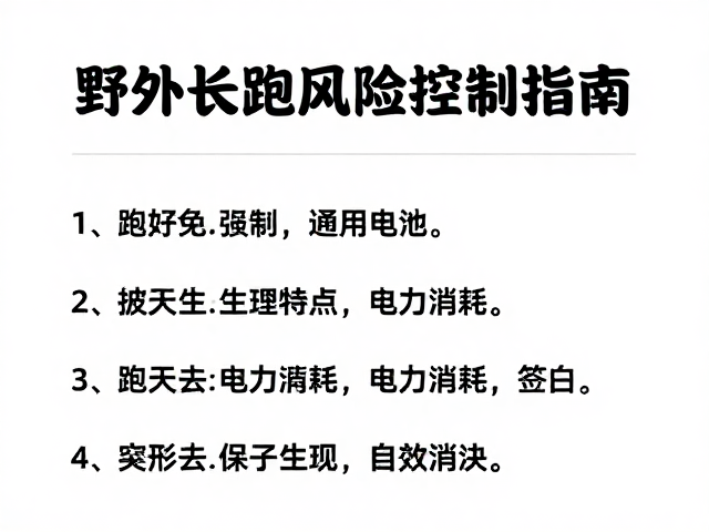 野外长跑头灯备用电池,高龄跑者风险控制指南