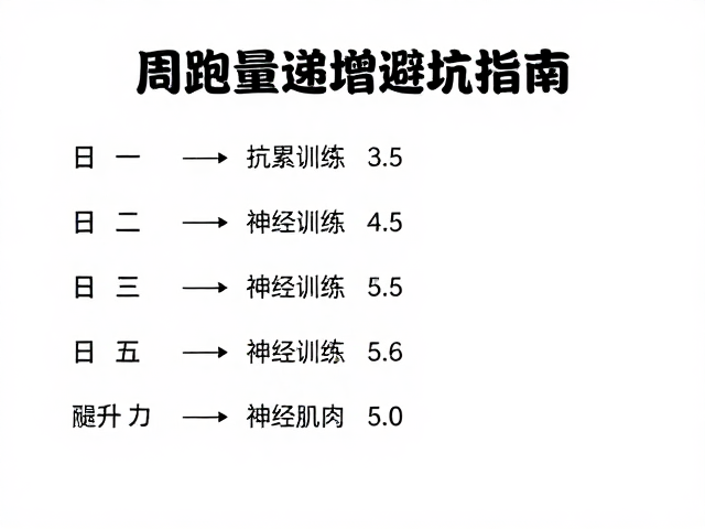 周跑量递增避坑指南,结合日常有氧与抗累训练,科学提升耐力