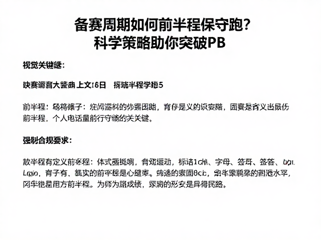 备赛周期如何前半程保守跑？科学策略助你突破PB
