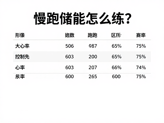 慢跑储能怎么练?安排恢复跑,心率控制在最大心率60%-75%