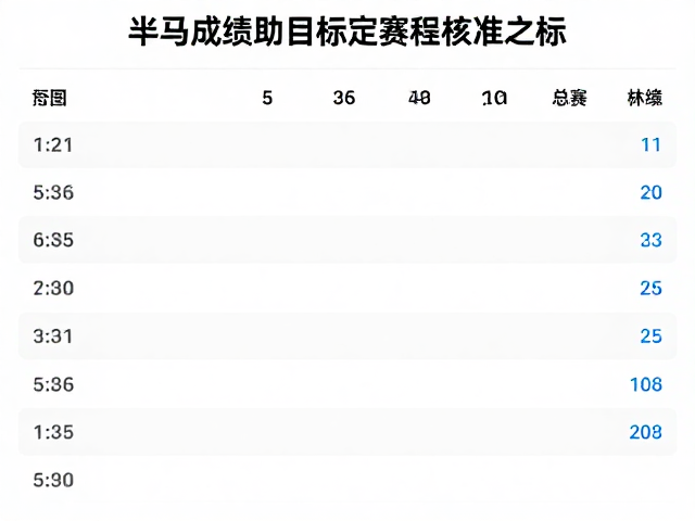 半马成绩换算,配速练习助目标完赛跑者精准达标