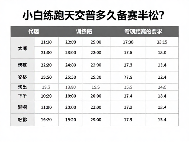 小白练跑走交替多久备赛半马?新手科学训练指南