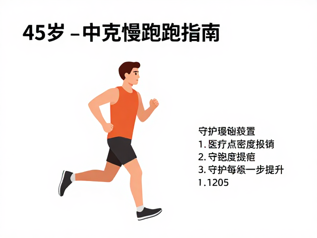 45岁，中年慢跑指南，医疗点密度提升，守护每一步安全