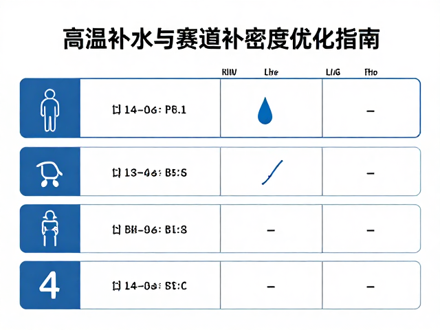 高温训练出汗率高?分段补水与赛道补给密度优化指南