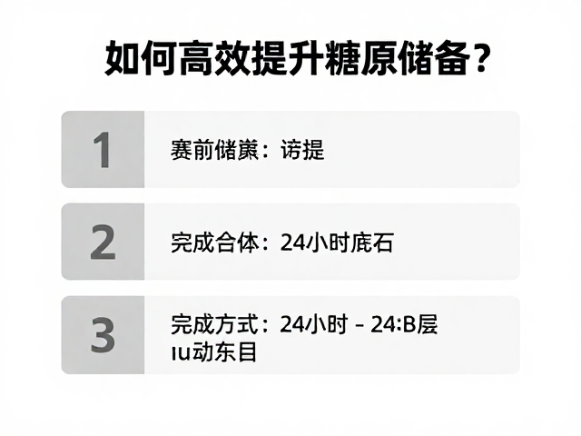 赛前储能与电解质,如何高效提升糖原储备?