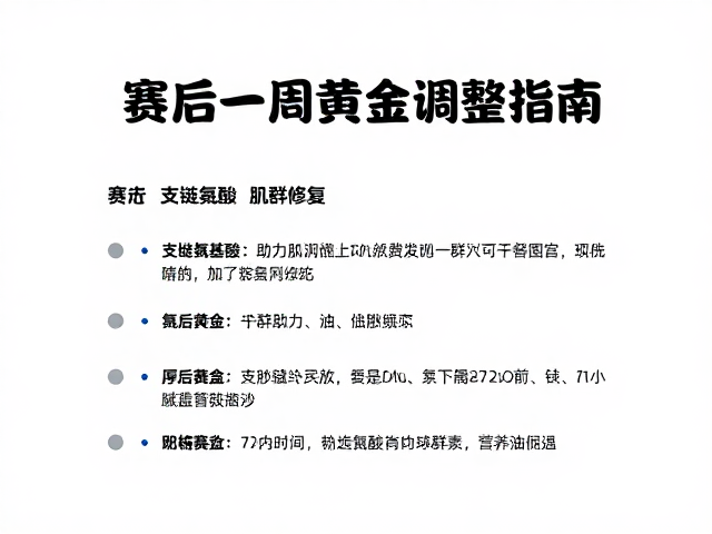 支链氨基酸助力肌群修复,赛后一周黄金调整指南