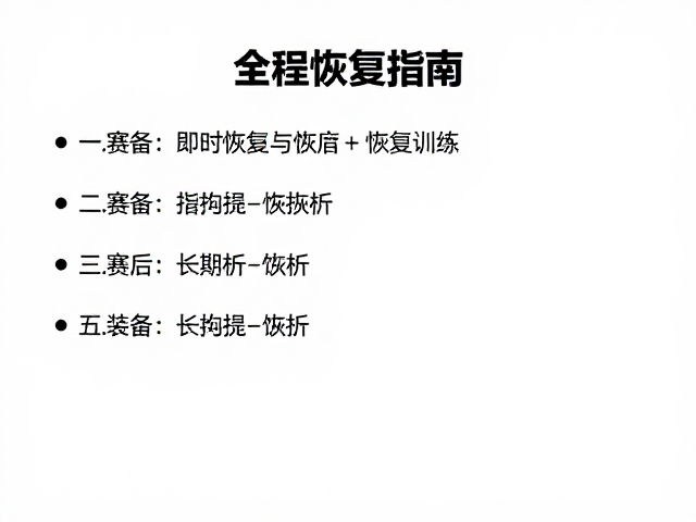 全程恢复指南,完赛后即时恢复与恢复训练教程全解析