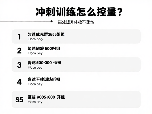 冲刺训练怎么控量？匀速完成每组，高效提升体能不受伤