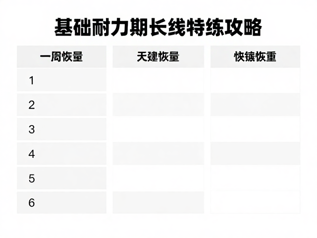 三周加量一周恢复,基础耐力期长线特训攻略