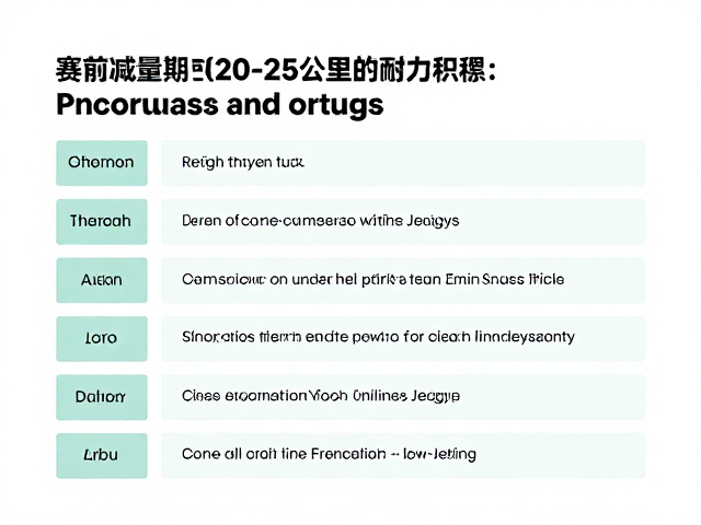 赛前减量期,如何科学安排20-25公里耐力积累以应对持久训练