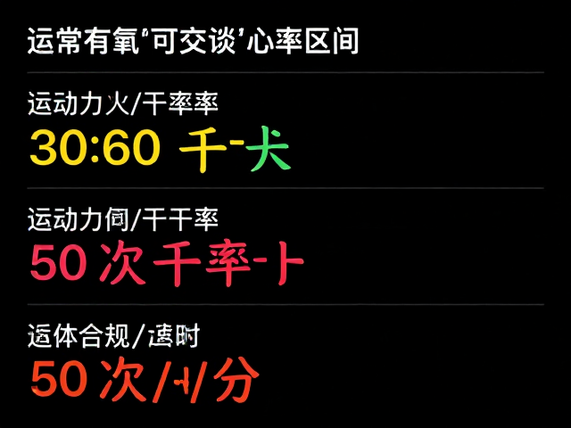 日常有氧,30-60分钟可交谈强度,高效燃脂不累人