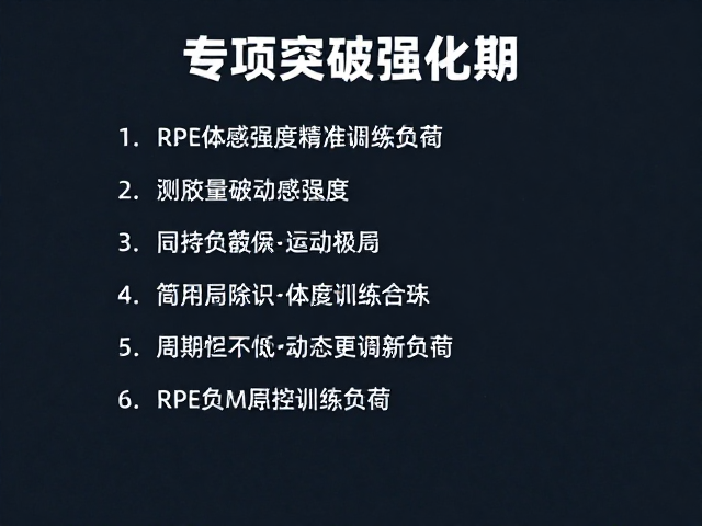 专项突破强化期,如何利用RPE体感强度精准调控训练负荷