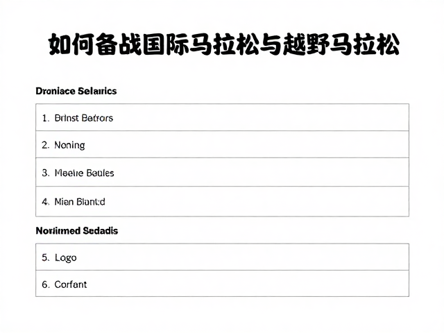 组别适配指南，如何备战国际马拉松与越野马拉松
