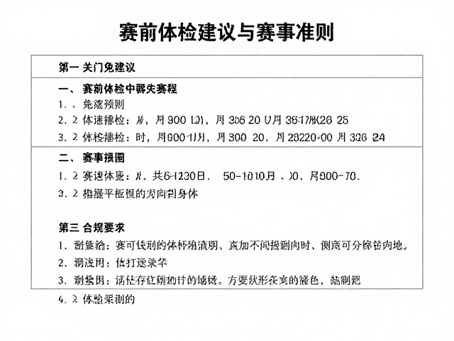 关门兔必看,赛前体检建议与赛事准则,助你安全完赛