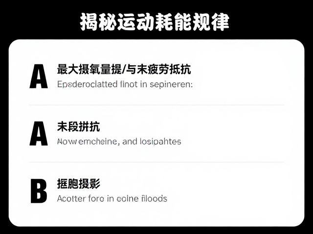 最大摄氧量提升与末段疲劳抵抗,揭秘运动耗能规律