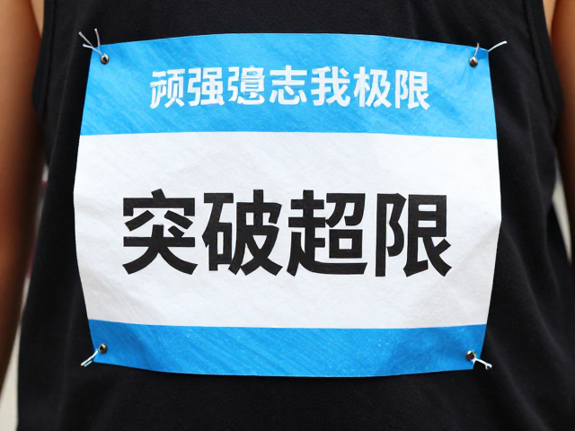 顽强意志助我突破极限,号码布见证自我超越