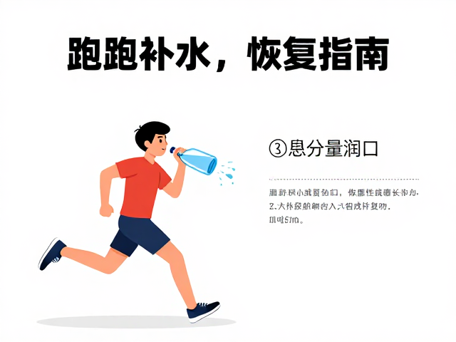 跑步补水策略,起跑少量润口、分段补水与终点恢复指南