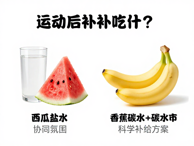 运动后低脂补吃什么?西瓜盐水与香蕉碳水的科学补给方案