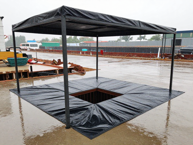 雨天施工必备，雨水井覆盖与补给防雨棚高效适配指南