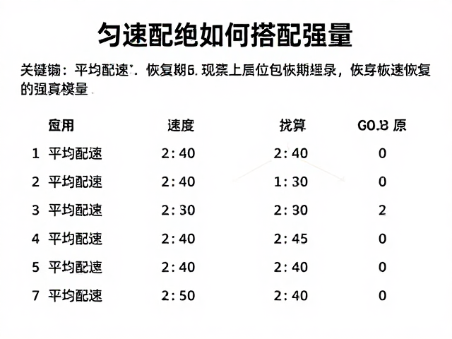 匀速跑训练如何搭配减量?用平均配速计算恢复期强度