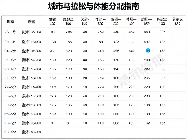 城市马拉松负分段策略,竞技提升与体能分配指南