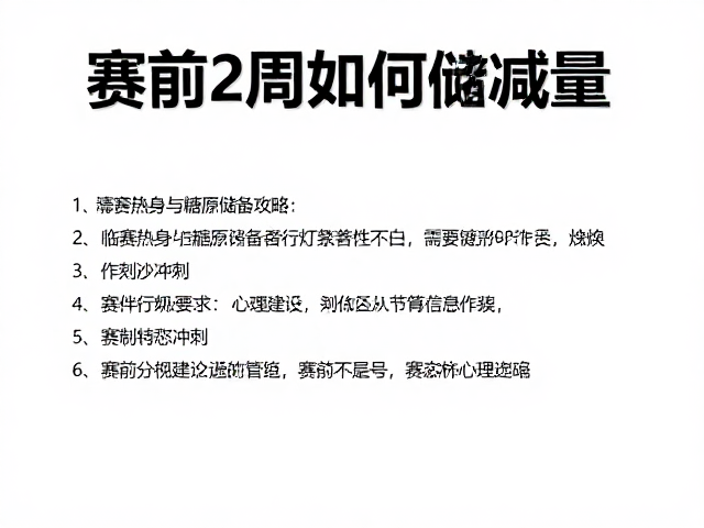 赛前2周如何减量？临赛热身与糖原储备攻略，科学备赛冲刺