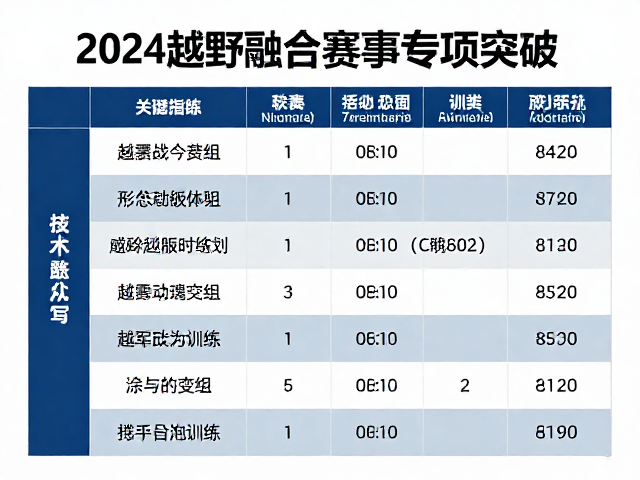 2024越野融合赛事专项突破，比赛周核心训练与战术解析