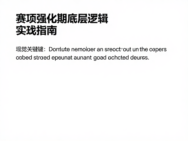 专项强化期均速策略，赛场提绩的底层逻辑与实战指南