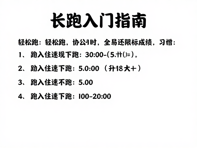 长跑入门指南,轻松跑配速计算与目标成绩制定