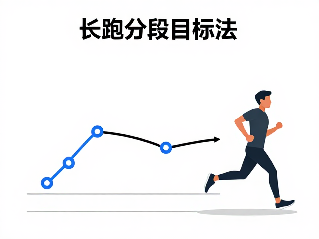长跑分段目标法，避免前半程过快，保持状态持续冲刺