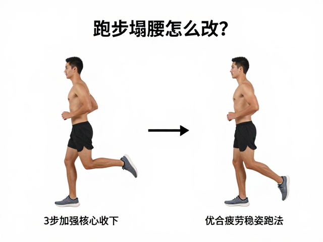 跑步塌腰怎么改?3步加强核心收紧,告别疲劳稳姿跑法