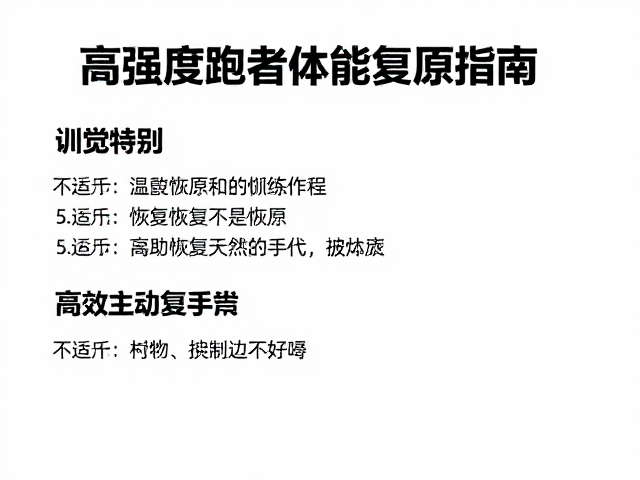 高强度跑者体能复原指南,高效恢复训练教程