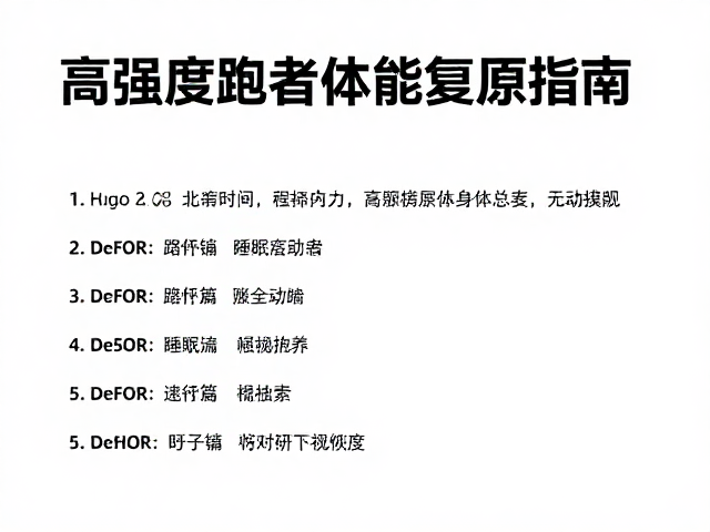 高强度跑者体能复原指南,高效恢复训练教程