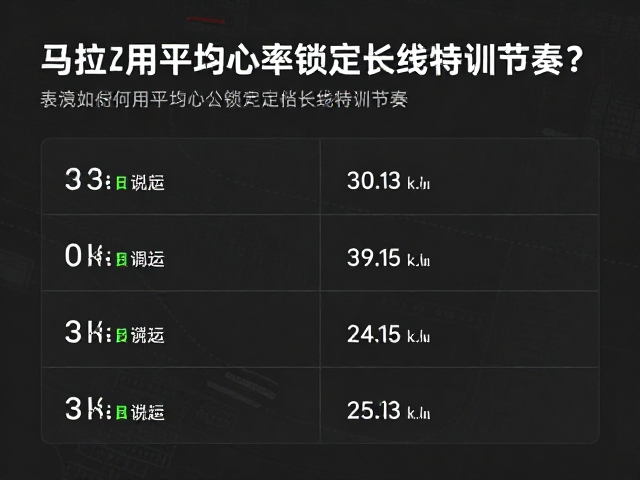 马拉松配速长跑指南,如何用平均心率锁定长线特训节奏?