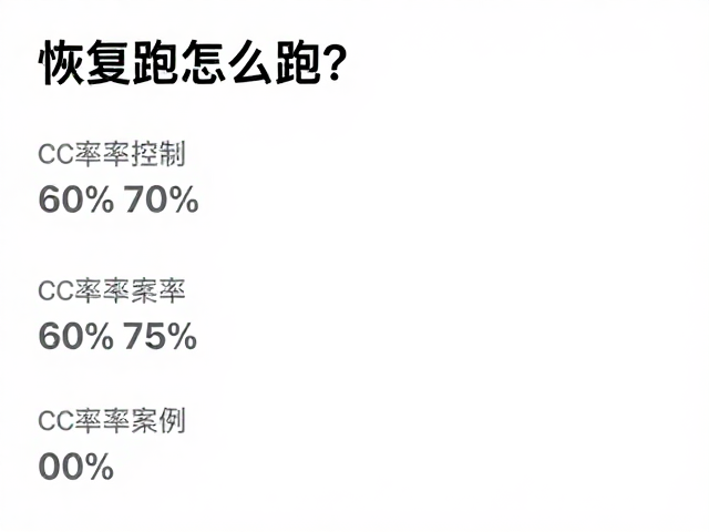恢复跑怎么跑?心率控制在最大心率60%-75%,有氧夯实基础