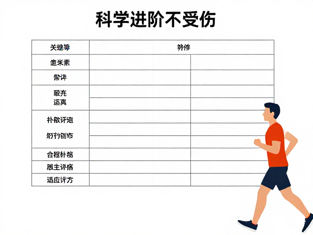 中老年健身跑，伤病自查表，半马适应计划，科学进阶不受伤