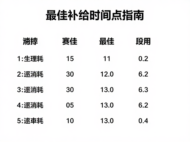 配速数据与赛道拥挤度分析,最佳补给时间点指南