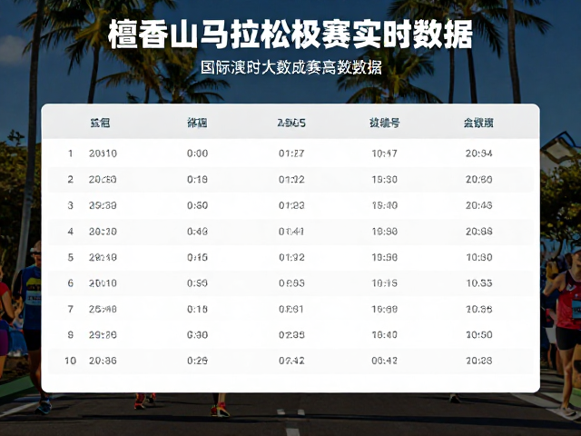 檀香山马拉松成绩实时查询，国际演变下的赛事大数据