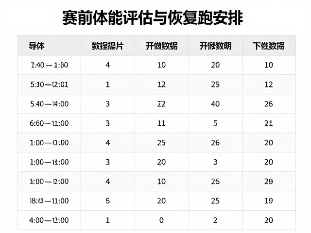 赛前体能评估与恢复跑安排，如何科学提升下肢耐力