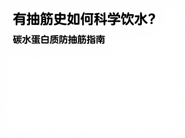 有抽筋史如何科学饮水?搭配碳水蛋白质防抽筋指南